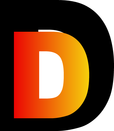 Gradient letter D