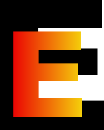 Gradient letter E