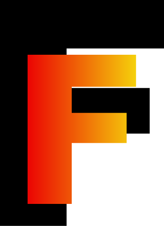 Gradient letter F