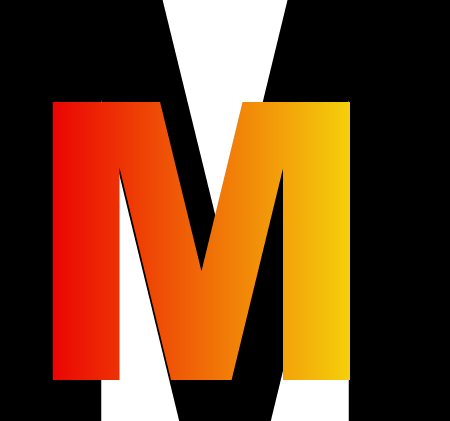 Gradient letter M