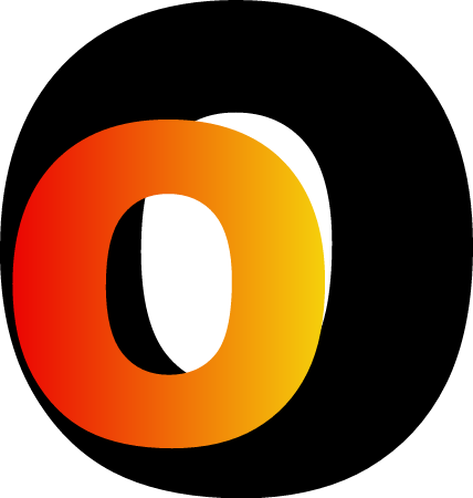 Gradient letter O