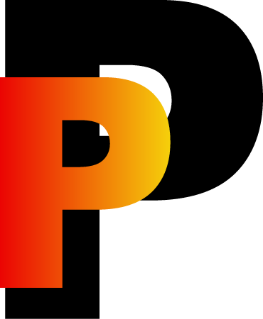 Gradient letter P