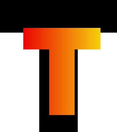 Gradient letter T