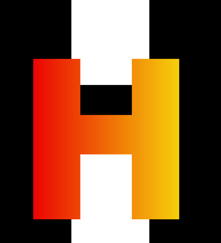 Gradient letter H