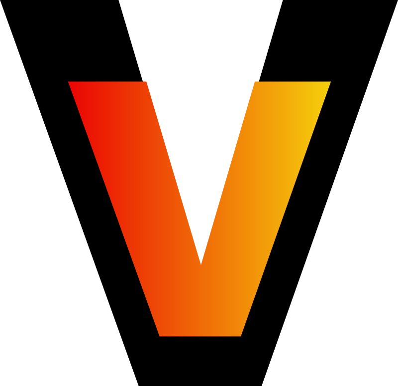 Gradient letter V