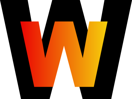 Gradient letter W