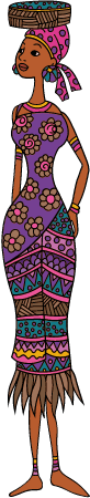 Ethnic african woman holding basket