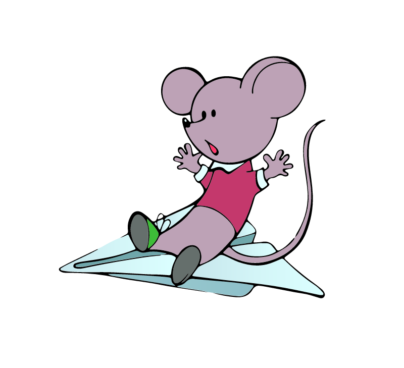 Mouse surfing on a paper airplane