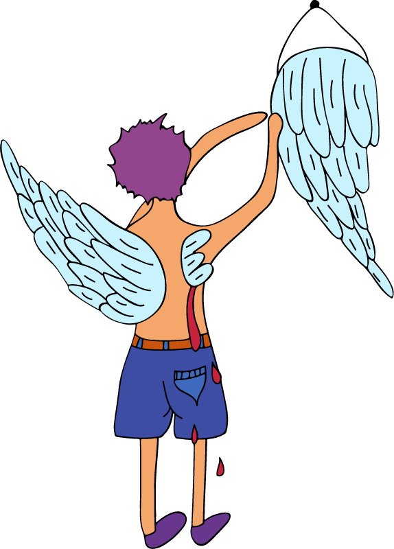 Angel with broken wing