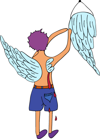 Angel with broken wing