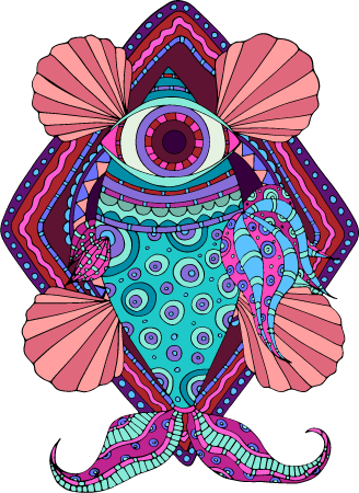 Fish with Tribal Pattern