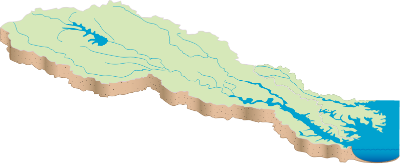 USA VA York River Watershed 3d