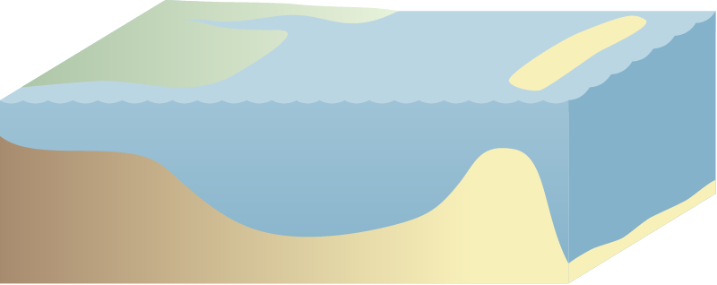 Coastline 3d Bay with Barrier Island