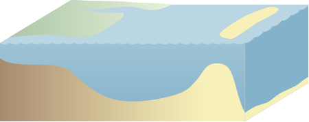 Coastline 3d Bay with Barrier Island