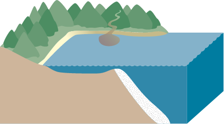 Coastline 3d Mountains to Open Ocean