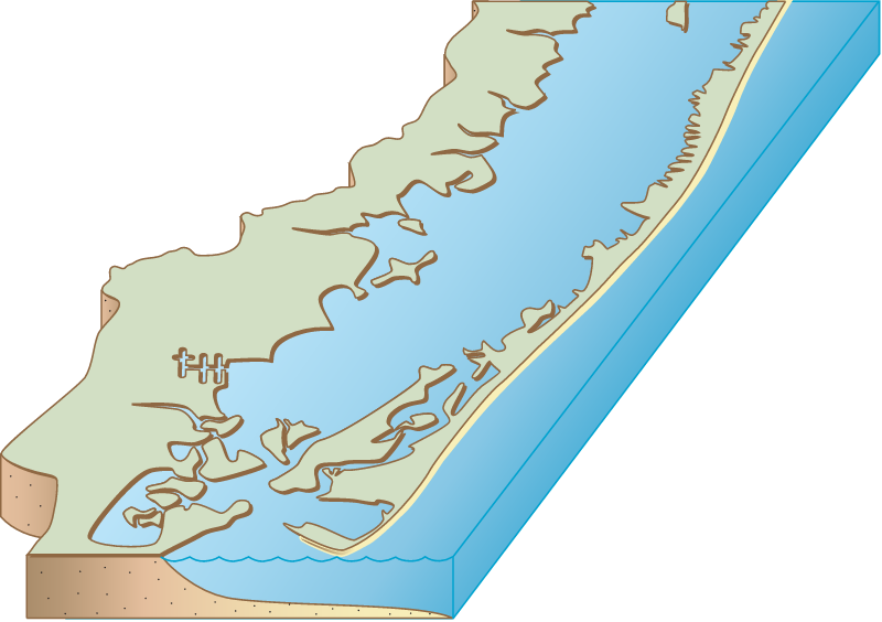 USA MD VA Chincoteague Bay 3d Watershed