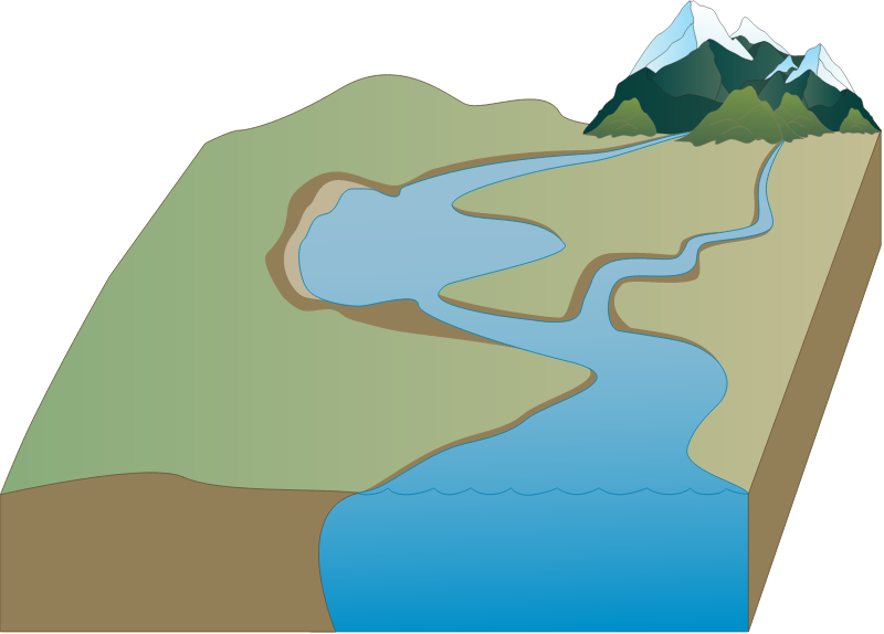 River 3d Mountain and Lake