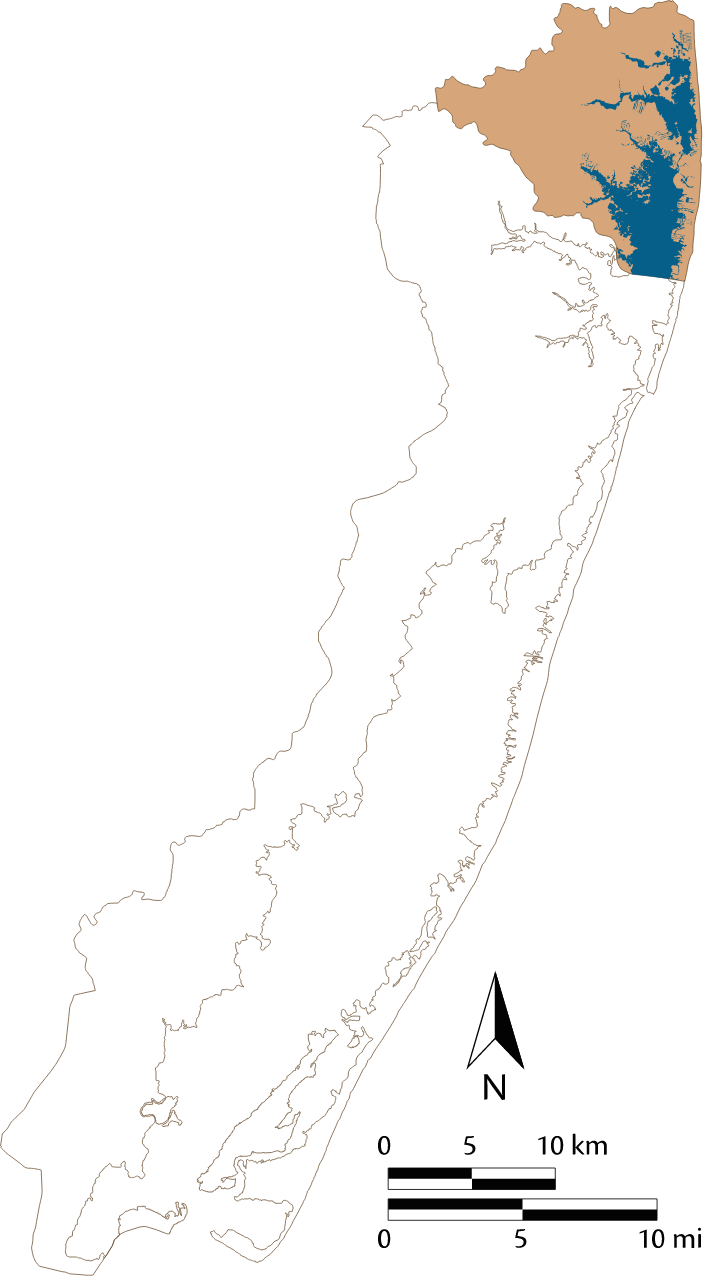 USA MD Assawoman Bay Watershed Locator Map