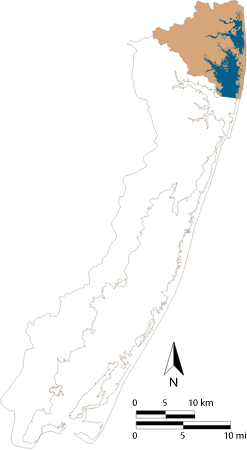 USA MD Assawoman Bay Watershed Locator Map