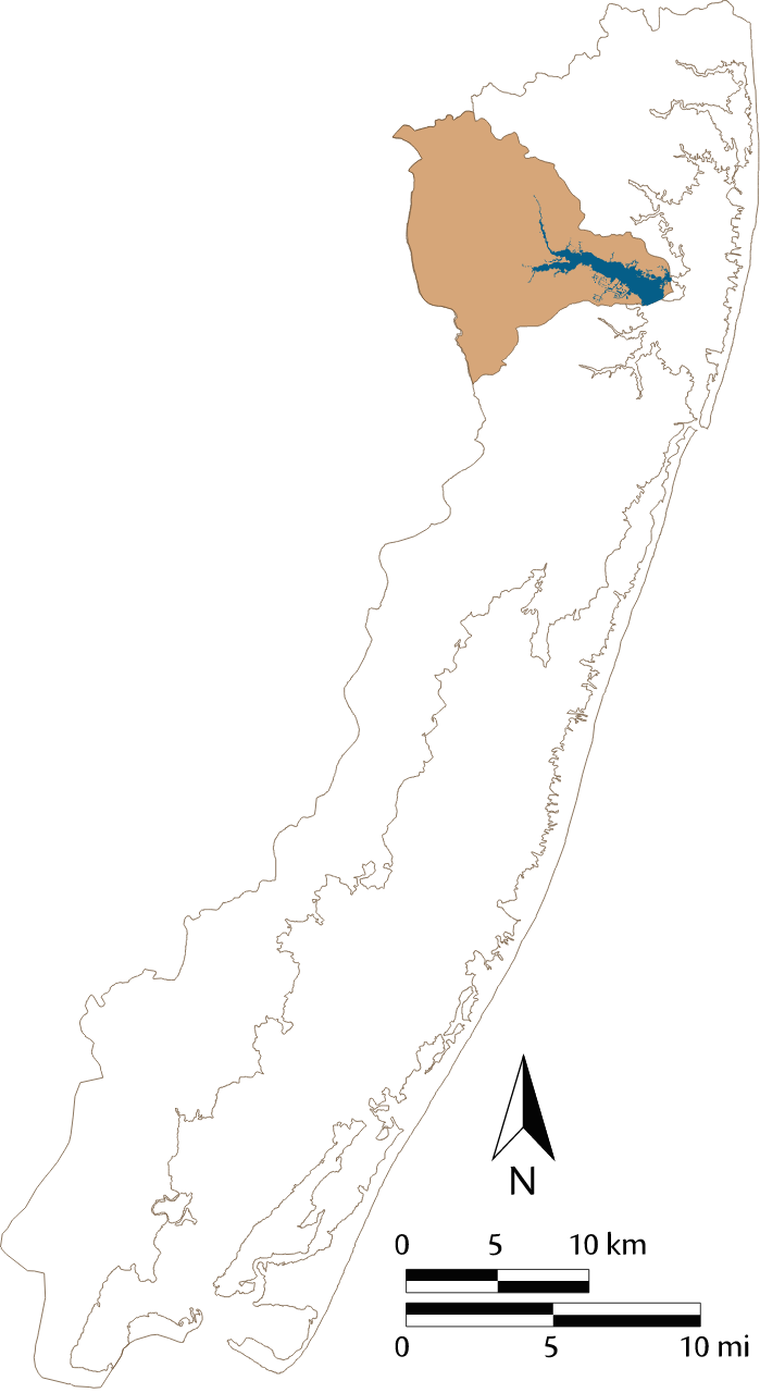 USA MD St. Martin River Watershed Locator Map