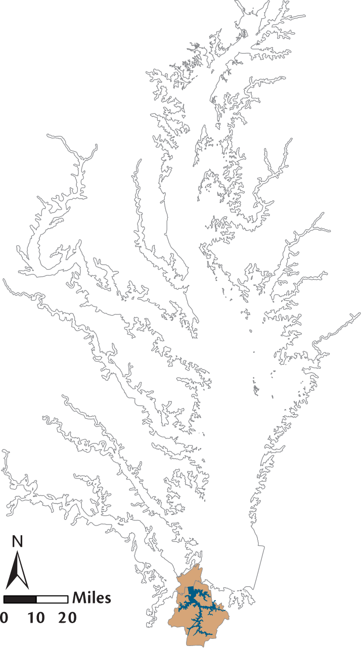 USA VA Elizabeth River Watershed Locator Map