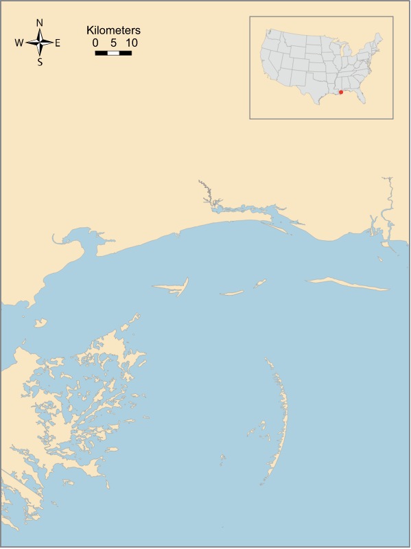 USA LA MS West Mississippi Sound