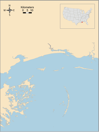 USA LA MS West Mississippi Sound