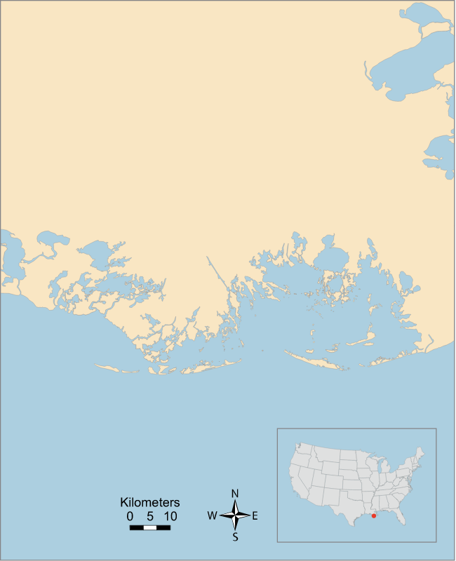 USA LA Terrebonne and Timbalier Bays