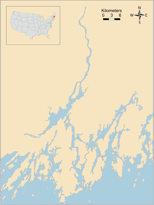 USA ME Kennebec and Androscoggin Rivers