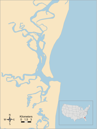 USA GA FL St. Marys River and Cumberland Sound