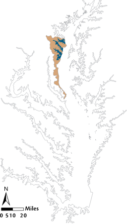 USA MD Lower Western Shore Watershed Locator Map