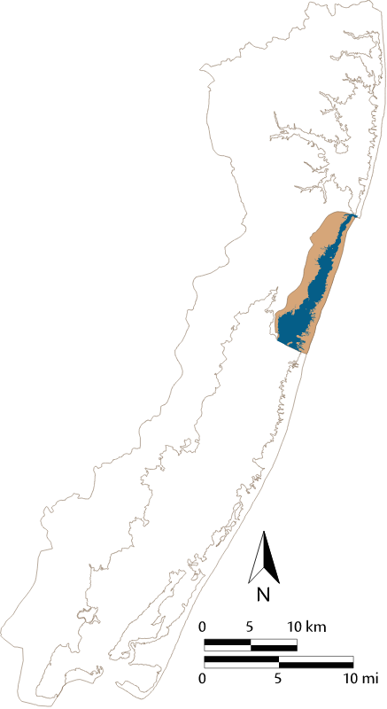 USA MD Sinepuxent Bay Watershed Locator Map