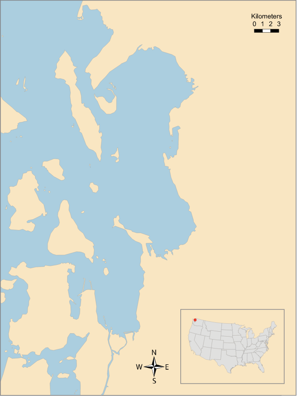 USA WA Bellingham Padilla Samish Bays