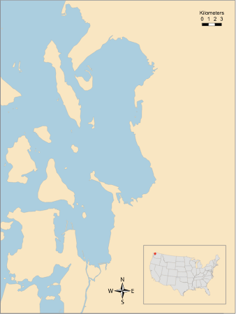 USA WA Bellingham Padilla Samish Bays