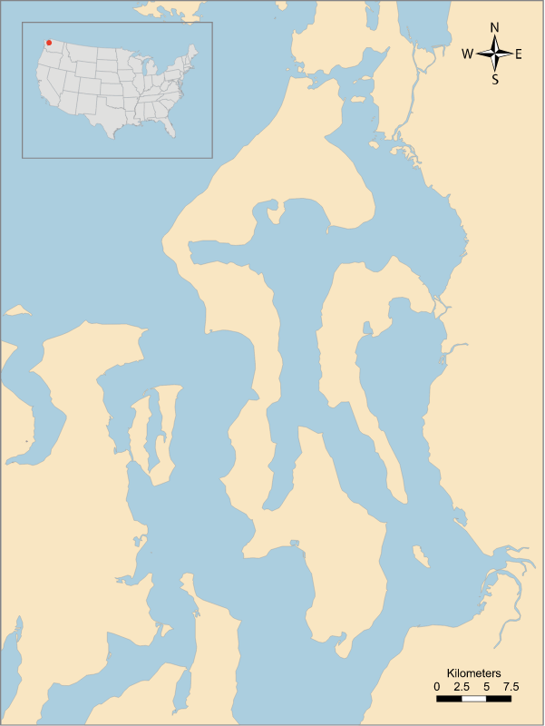 USA WA Skagit Bay and Whidbey Basin