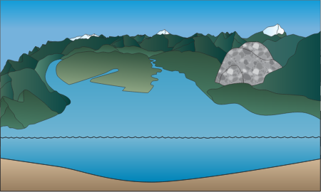 Mountains 3d Modified Valley and Granite Outcrop