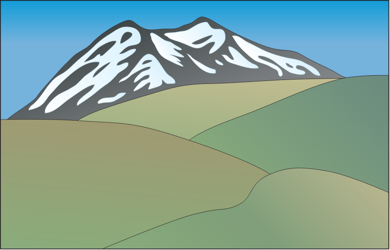 Mountain 3d Glaciers and Foothills