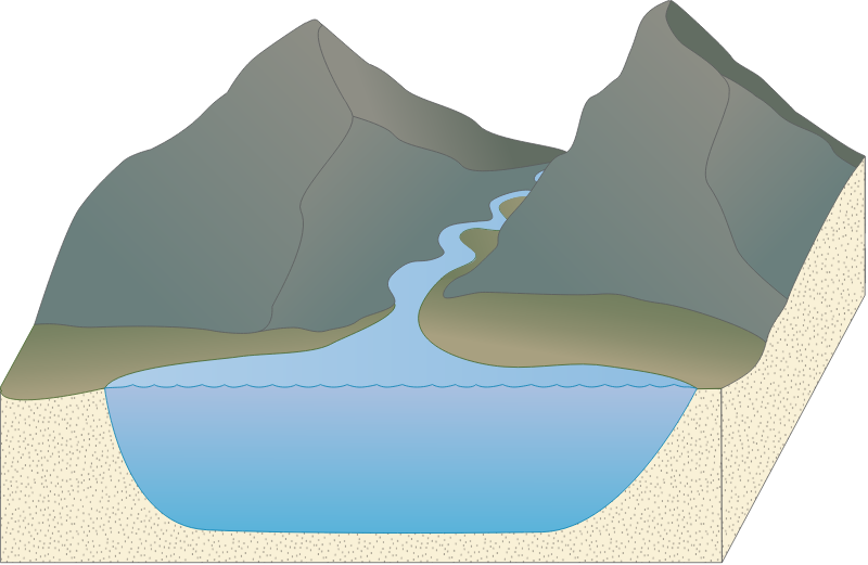 Mountains 3d High Gradient Stream to Sandstone Lake