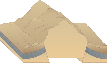 Mountain Range 3d Fault Block