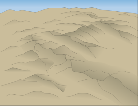 Mountain Range 3d Foothills
