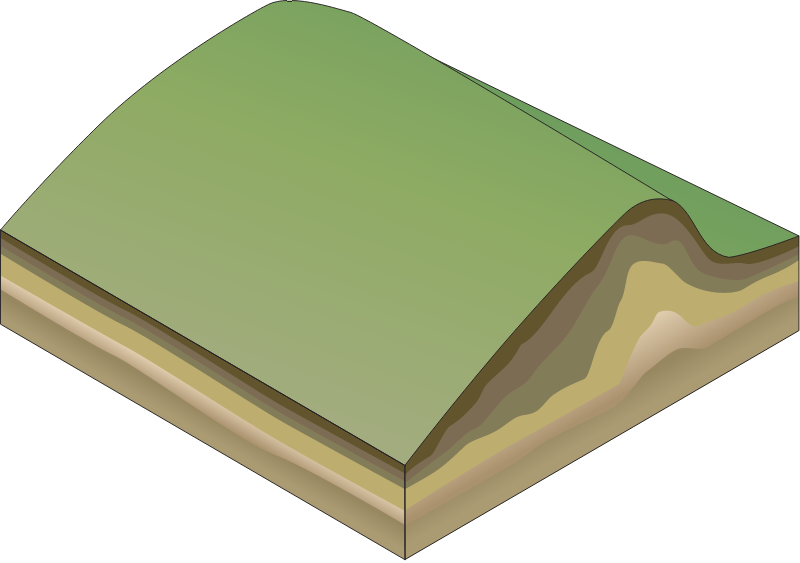 Hill 3d with Geologic Layers