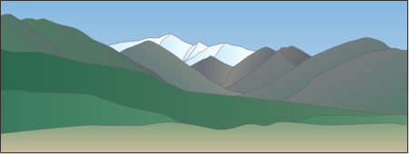 Mountain Range 3d Foothills and Glaciers