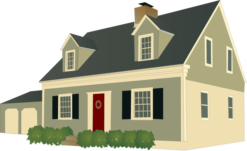 Suburban Cape Cod House
