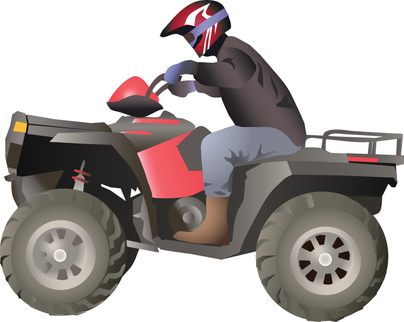 ATV with Rider