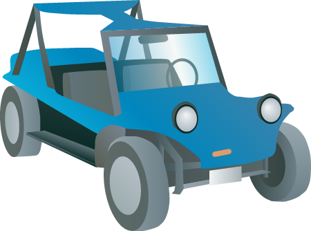 Little Blue Dune Buggy