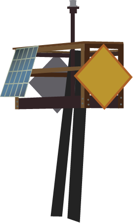 Piling with Solar Powered Light
