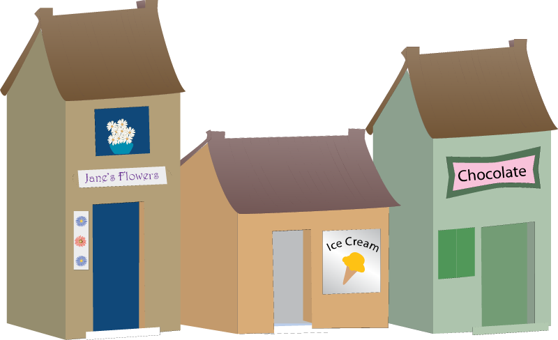 Retail Downtown Shopping Center