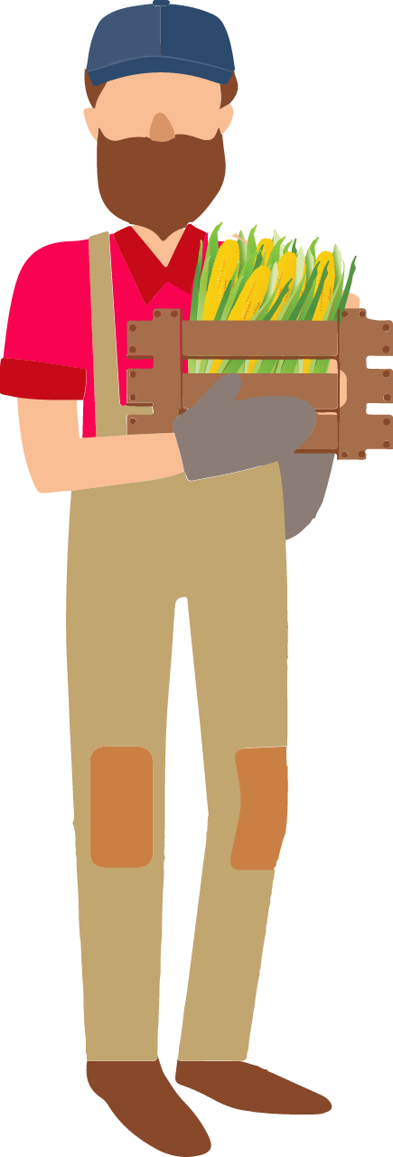 Farmer with Corn