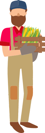 Farmer with Corn