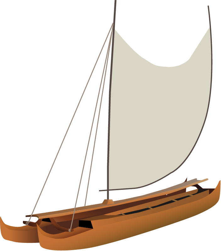 Hawaiian Double Hulled Canoe Waa Kaulua